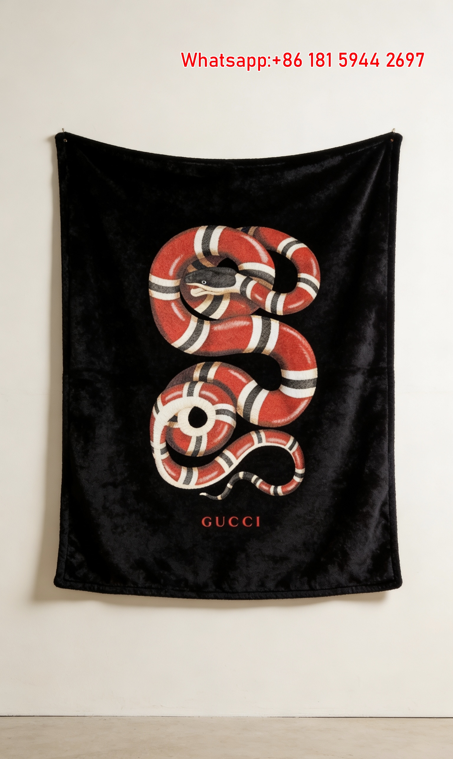 Crimson Serpent Throw blankets Gucci Snake Tapestry IMG_2688